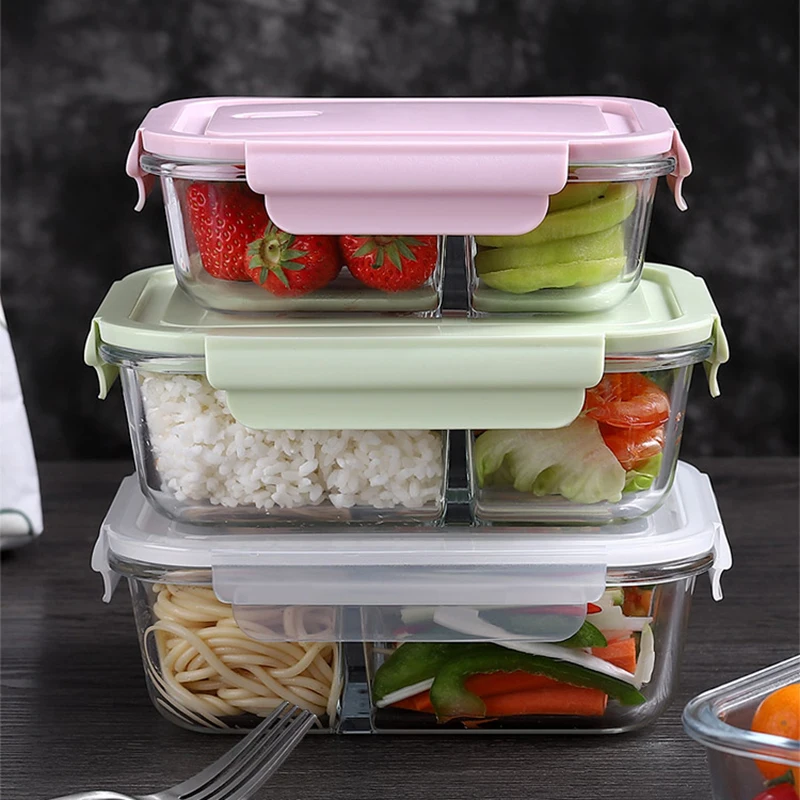 Meal Prep Glass Containers Oven Safe - Glass Lunch Box Sealed Fresh-Keeping Box