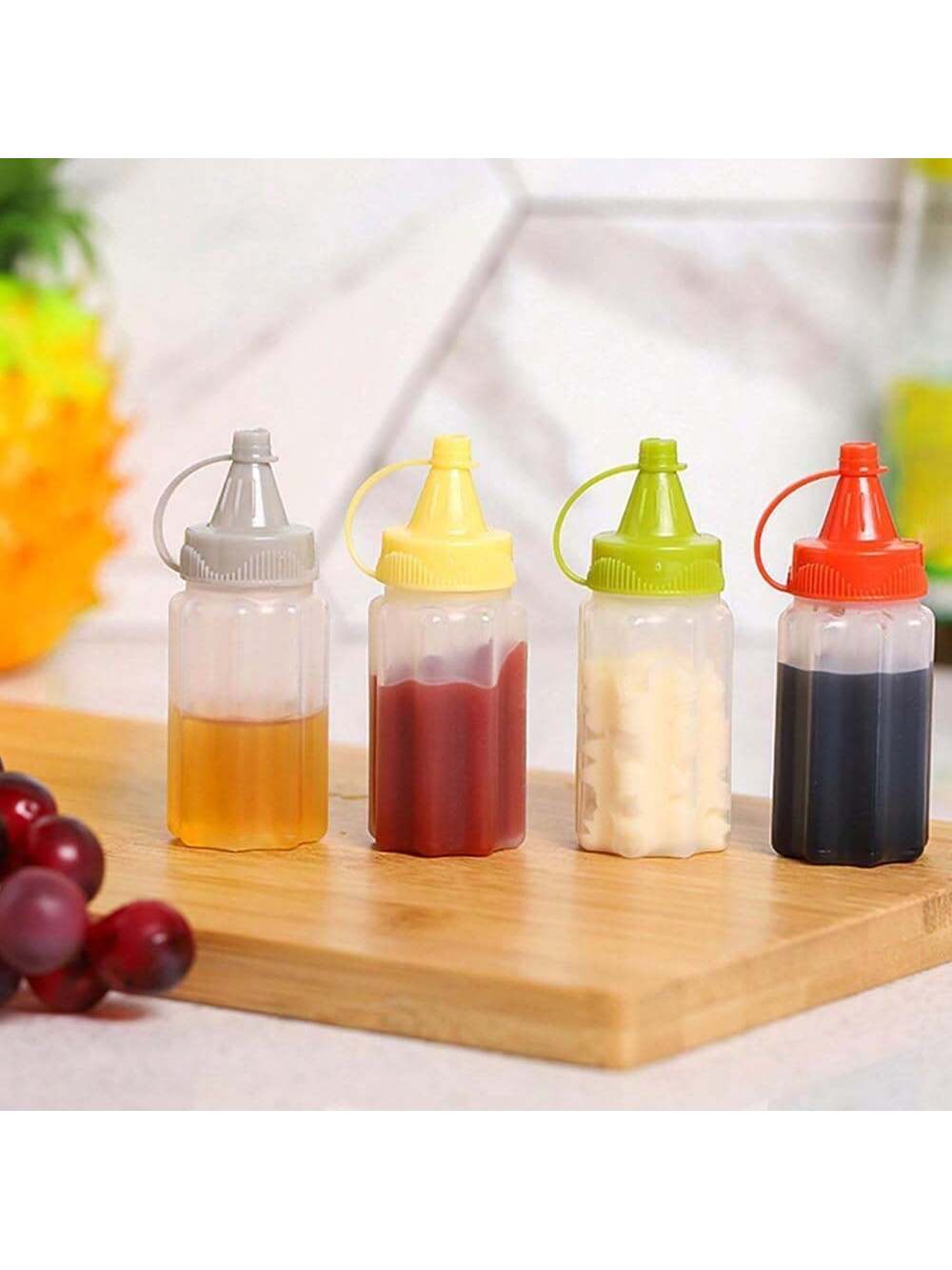 Herb Keeper Bottle - 2/4/6Pcs Portable PP Sauce Squeeze Bottles