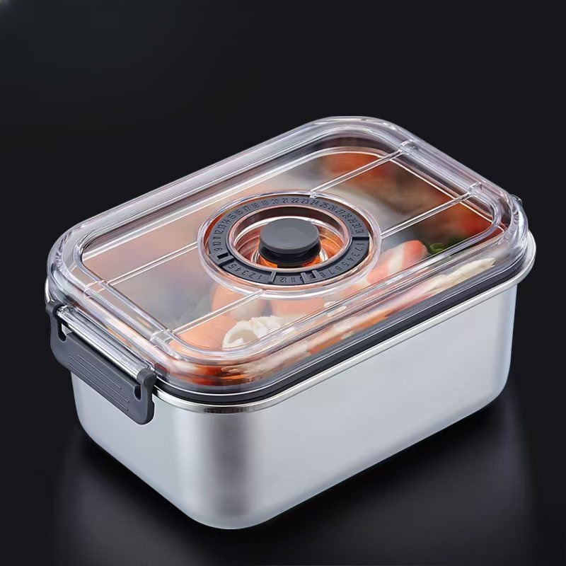 Meal Prep Vacuum Seal Containers - Stainless Steel Vacuum Food Container Airtight