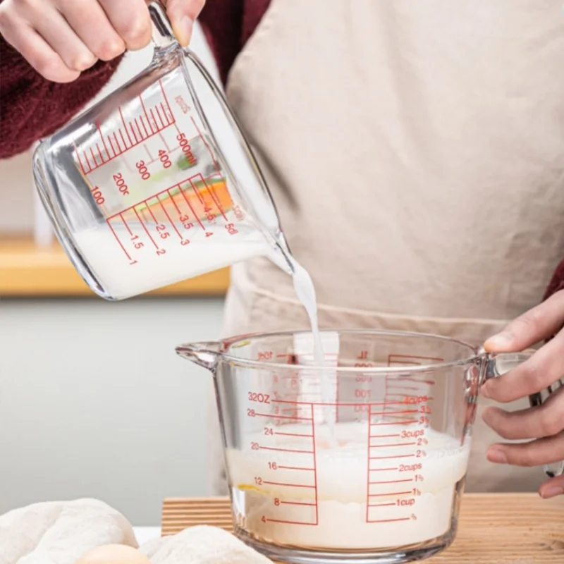 Meal Prep Glass Containers Oven Safe - 2/4 Cup Glass Measuring Cup For