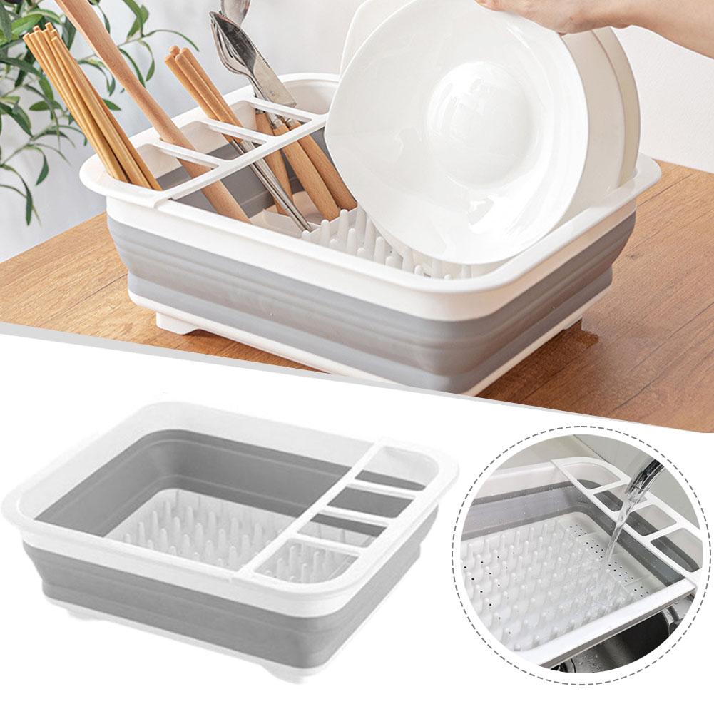 Meal Prep Organizer - Foldable Dish Drainer Bowl Rack Dinnerware