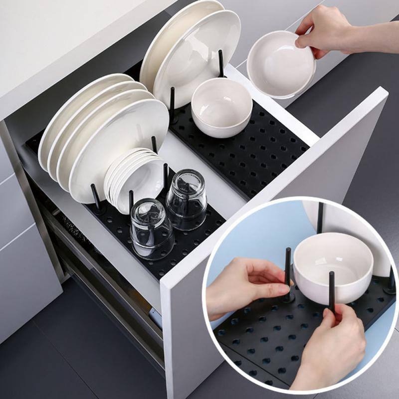 Meal Prep Organizer - Kitchen Organizer Dish Drying Rack Plates