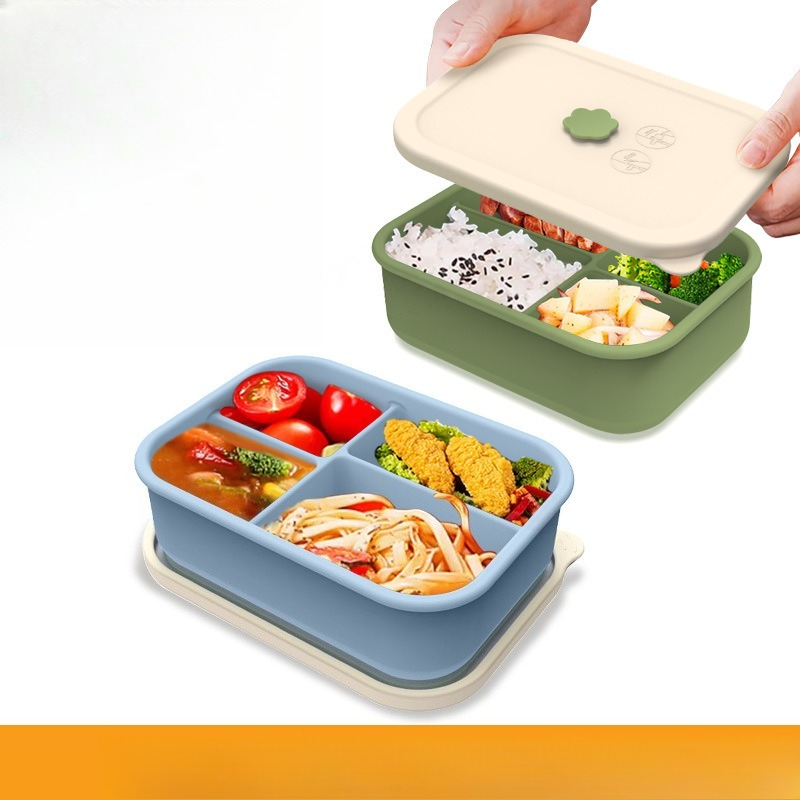 Meal Prep Weight Loss - Microwave Safe Silicone Lunch Box Divided