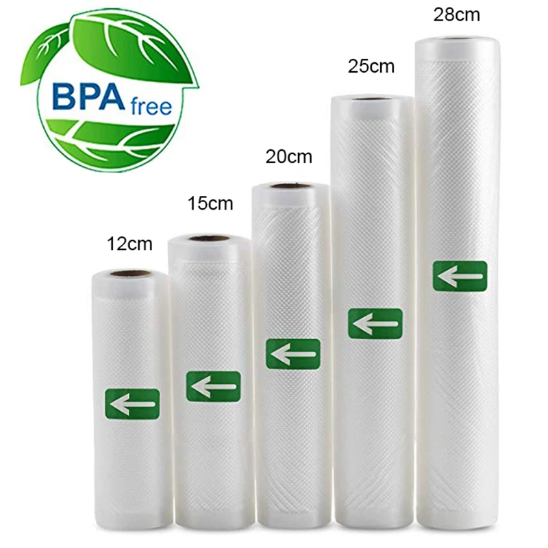 Meal Prep Vacuum Seal Containers - Sous Vide Roll Bags for Vacuum