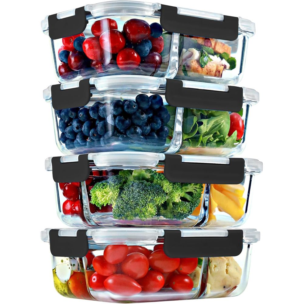 Meal Prep Glass Containers Oven Safe - Meal Prep Containers, 2 & 3