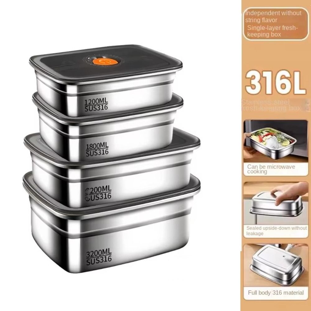 Stainless Steel Camping Lunch  - đánh giá và giá Meal Prep Vacuum Seal Containers