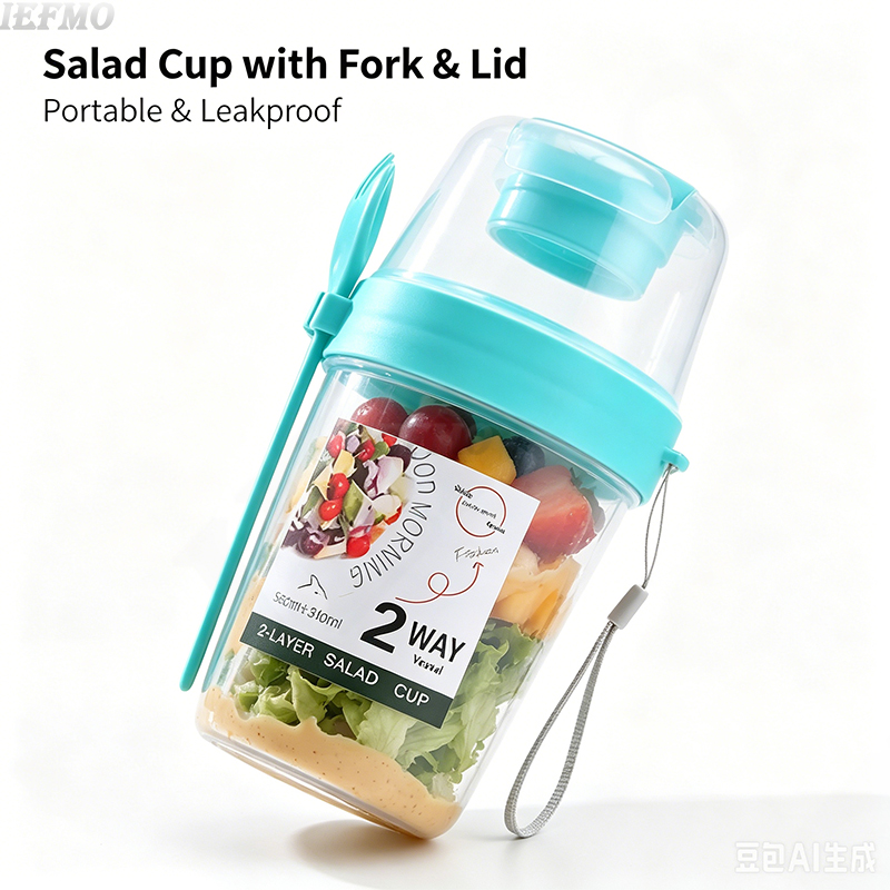 On-the-Go Salad Bowl Set with  - đánh giá và giá Meal Prep Weight Loss