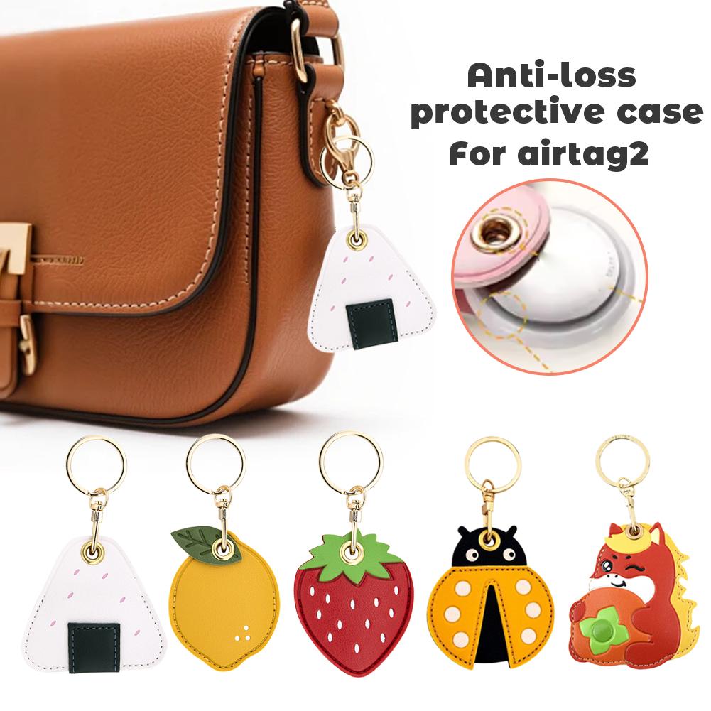 For AirTag 2 Leather Cartoon S - đánh giá và giá Strawberry Huller