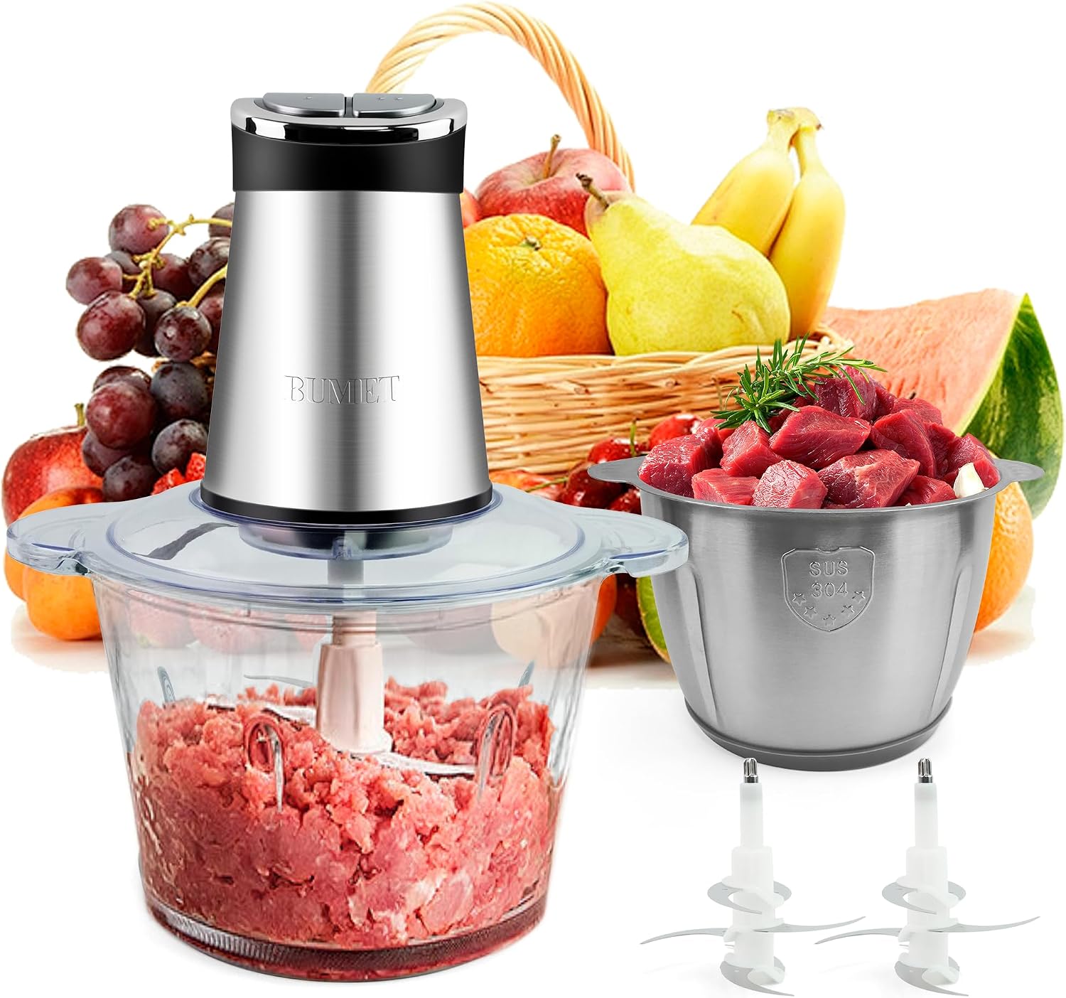 800W 2-12 Cup Food Chopper wit - đánh giá và giá Veggie Chopper Cup
