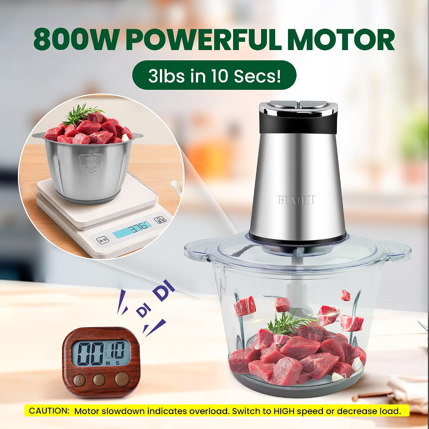 800W 2-12 Cup Food Chopper wit - đánh giá và giá Veggie Chopper Cup