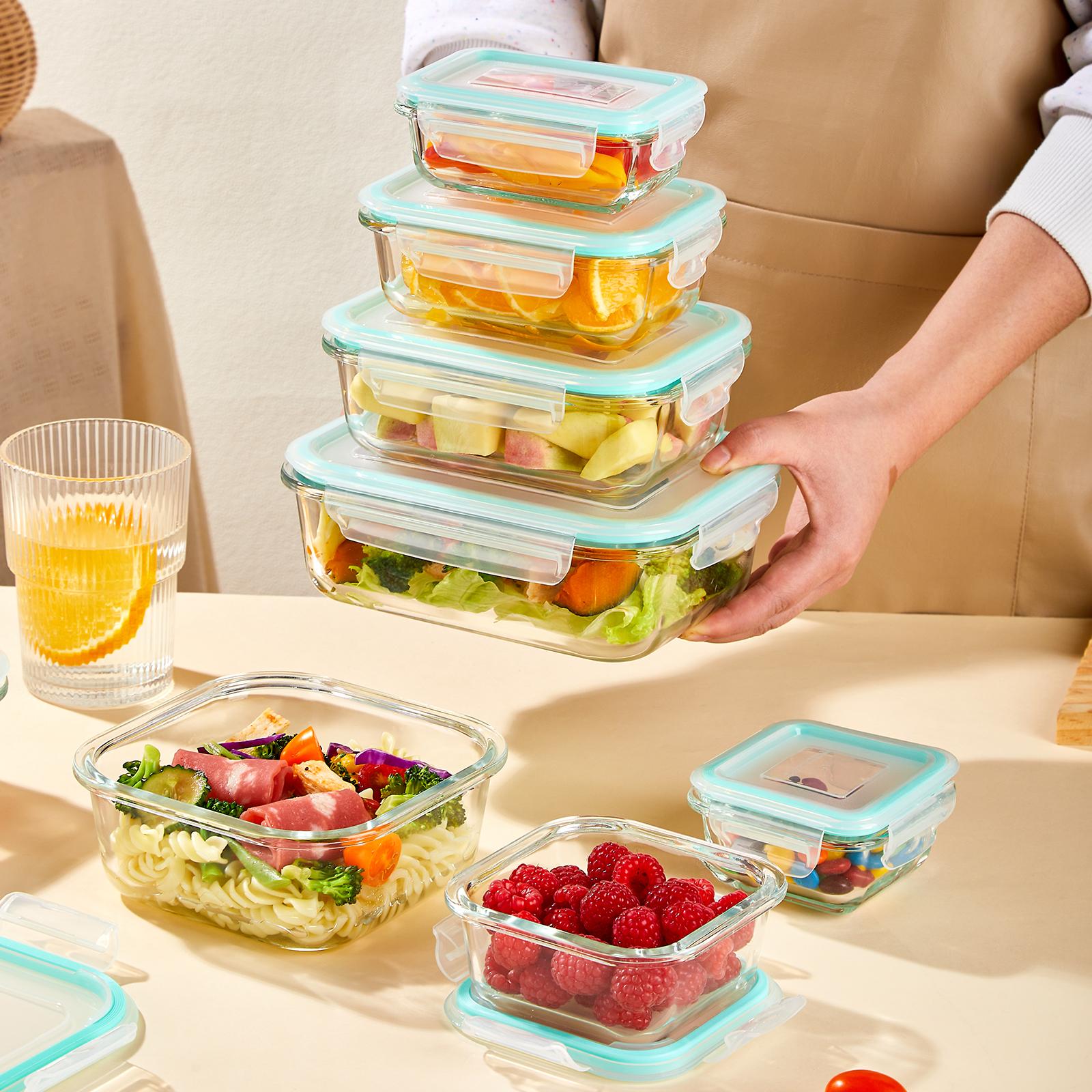 8Pcs Borosilicate Glass Food S - đánh giá và giá Meal Prep Glass Containers Oven Safe