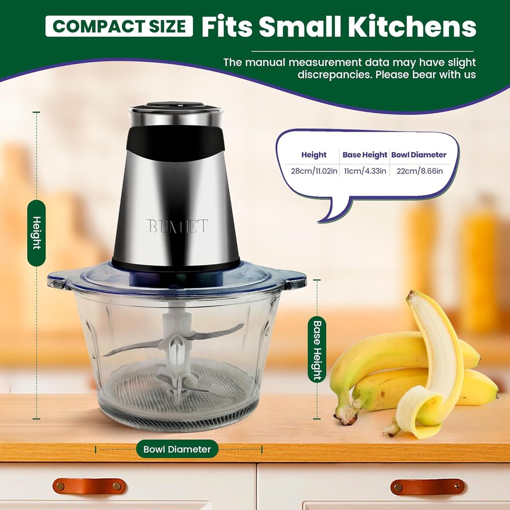 500W Meat Grinder 2x8-Cup Bowl - đánh giá và giá Veggie Chopper Cup