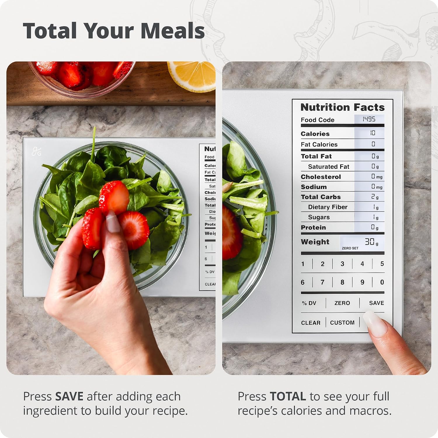Kitchen Scale Stainless Steel  - đánh giá và giá Meal Prep Weight Loss