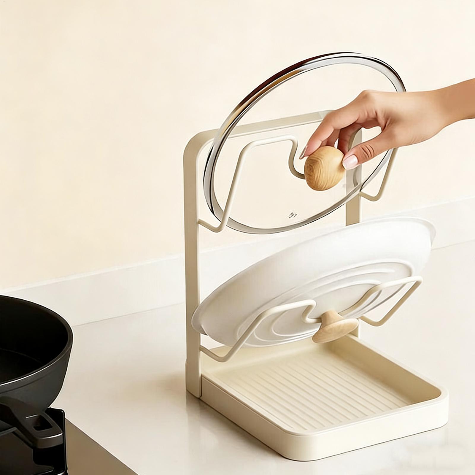 Pot Lid Organizer Anti-Slip Ki - đánh giá và giá Meal Prep Organizer