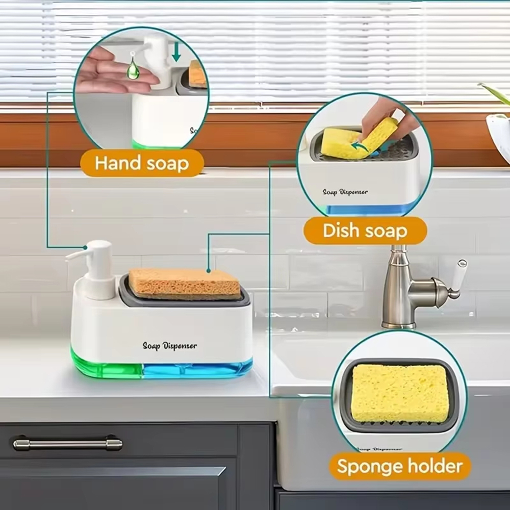 3-in-1 Hand And Dish Soap Disp - đánh giá và giá Meal Prep Organizer