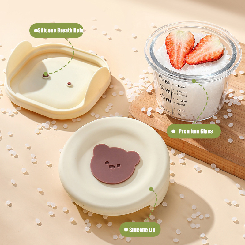 180ml Glass Baby Food Storage  - đánh giá và giá Meal Prep Glass Containers Oven Safe