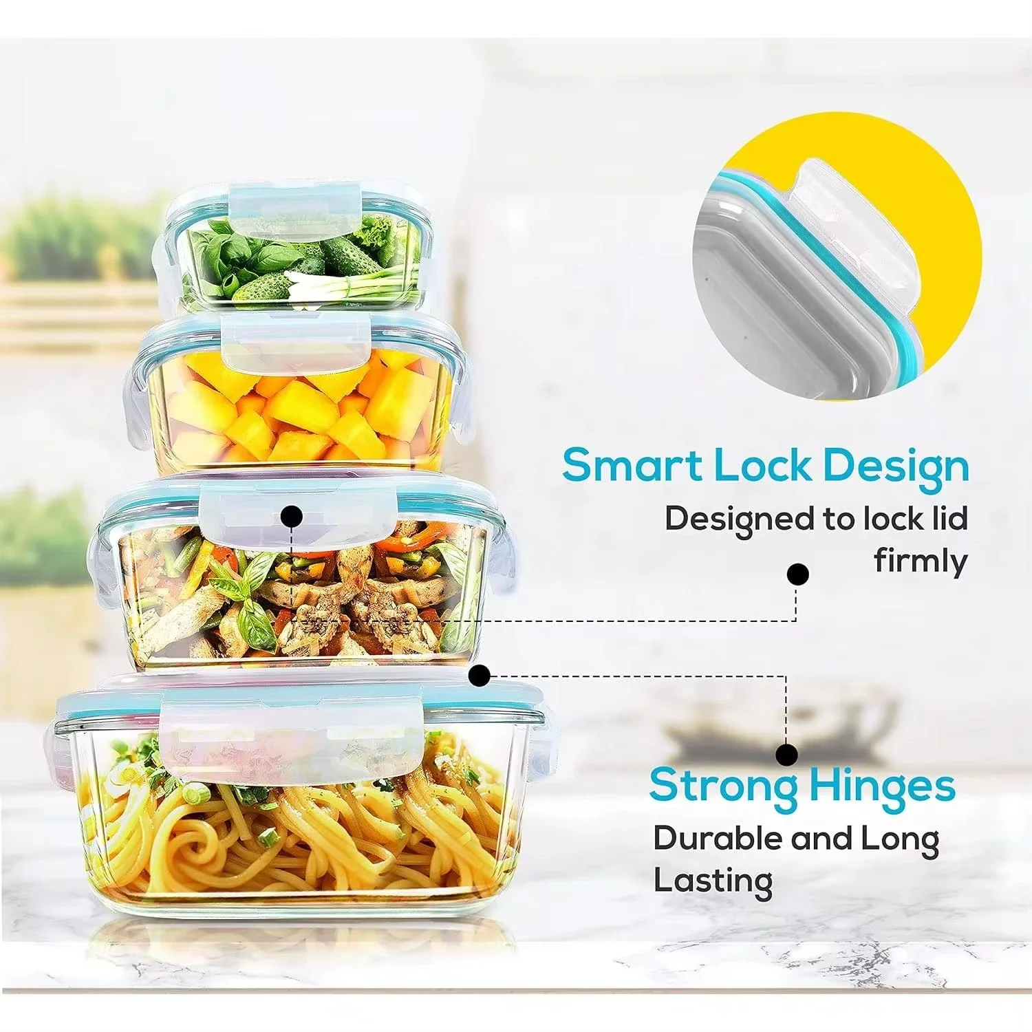 Glass Lunch Box Food Storage C - đánh giá và giá Meal Prep Glass Containers Oven Safe